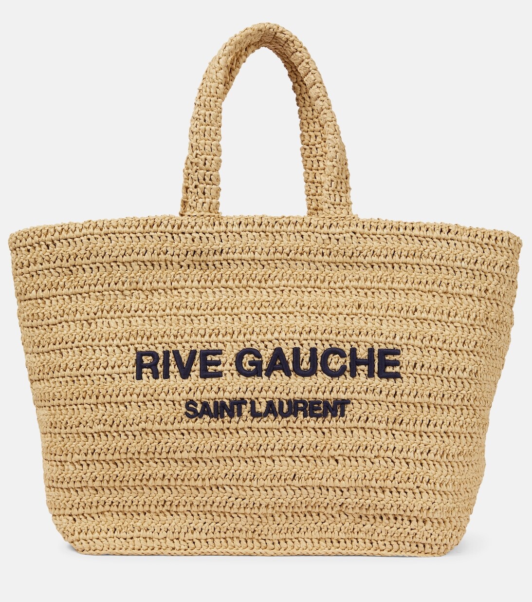 

Сумка-тоут Rive Gauche из рафии Saint Laurent, нейтральный