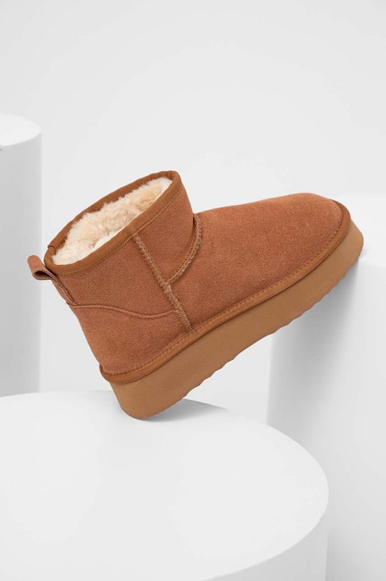 Замшевые зимние ботинки Answear Lab, коричневый