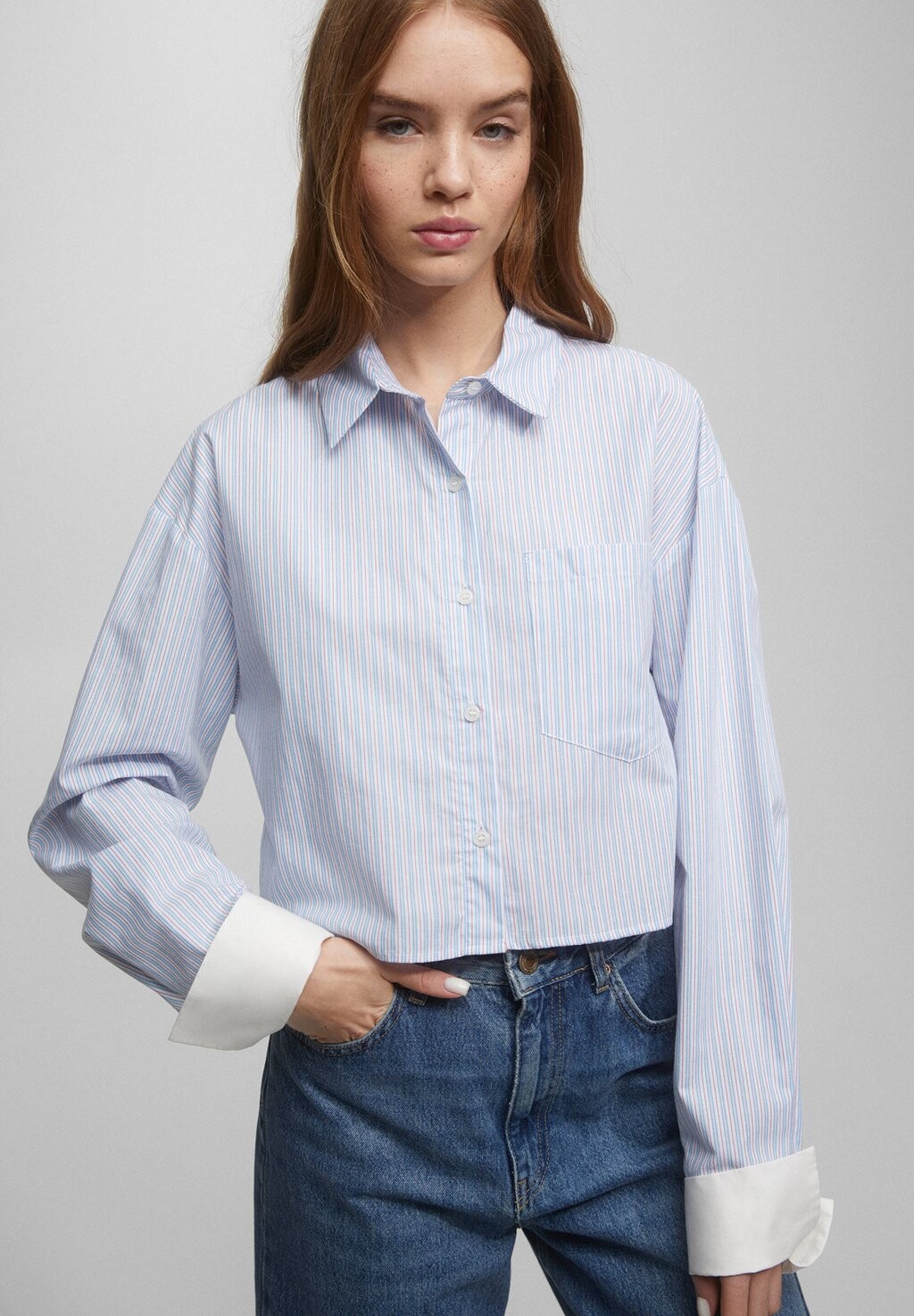 

Рубашка PULL&BEAR, синий