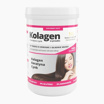 Edle Health Коллаген + кератин и цинк для здоровых и гладких волос 100 г, Noble Health