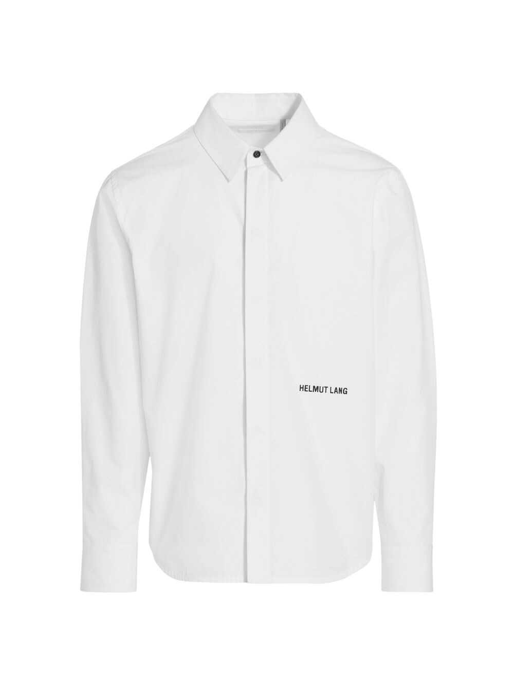 

Хлопковая рубашка с длинными рукавами и логотипом Helmut Lang, белый