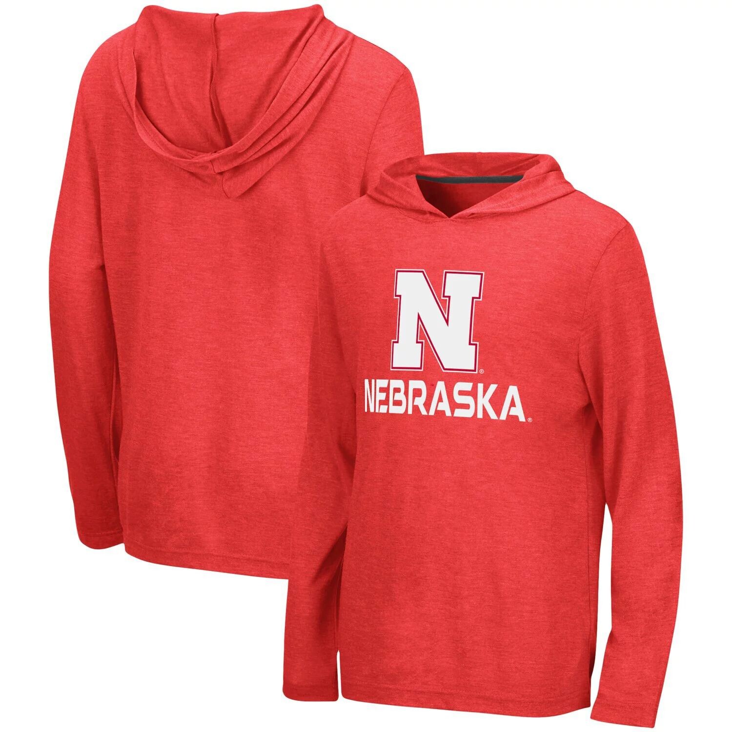 

Футболка с капюшоном и длинными рукавами Youth Colosseum Heathered Scarlet Nebraska Huskers Team Lockup Colosseum