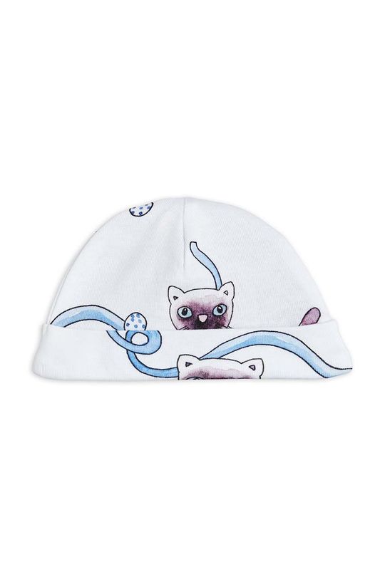 цена Хлопковая шапочка для новорожденного Mini Rodini, белый
