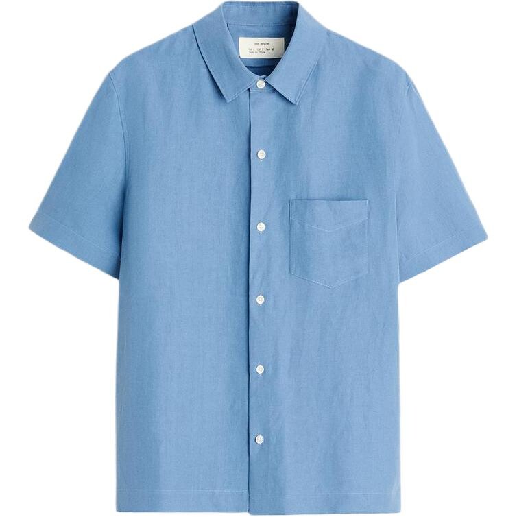 

Рубашка мужская синяя Zara, синий