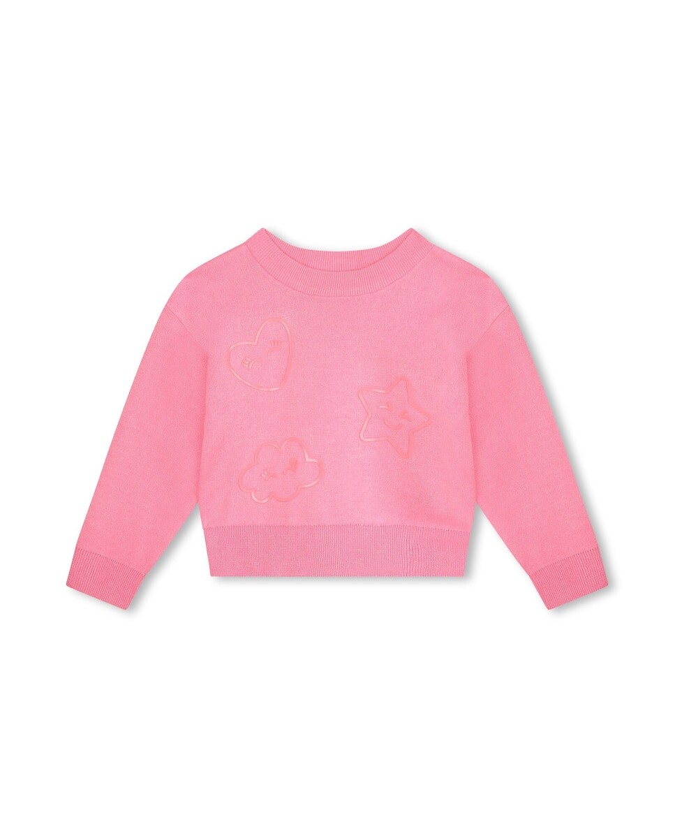 

Розовый свитер с длинными рукавами для девочки Billieblush, розовый