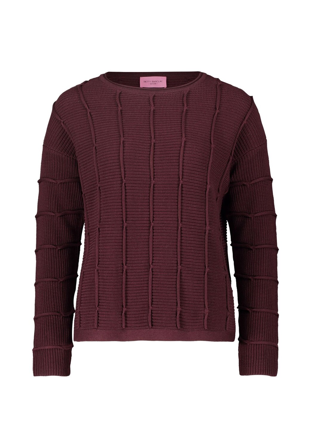 

Свитер крупной вязки с трикотажными деталями BETTY BARCLAY, цвет Dark Aubergine