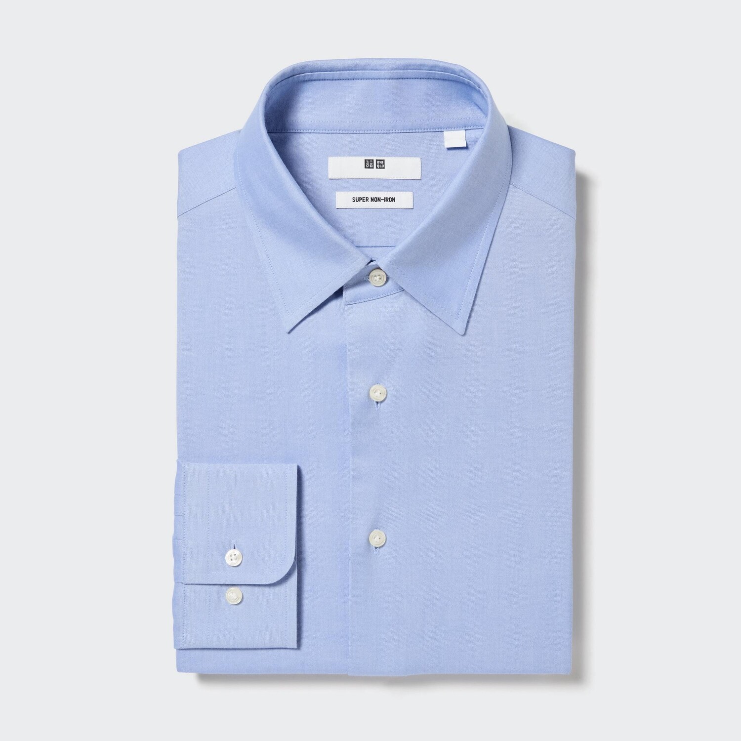 

Рубашка UNIQLO Non-iron стандартного кроя, светло-синий