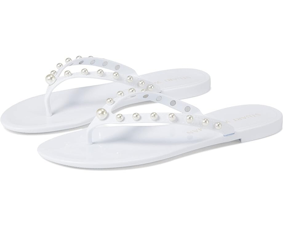 

Сандалии Stuart Weitzman Goldie Jelly Flip-Flop, белый