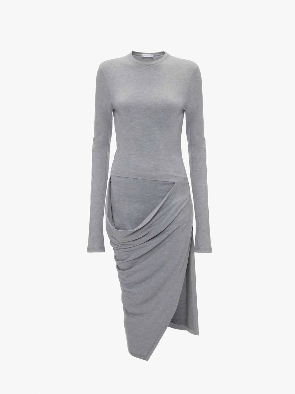 

Платье с драпировкой JW Anderson, светло-серый меланж