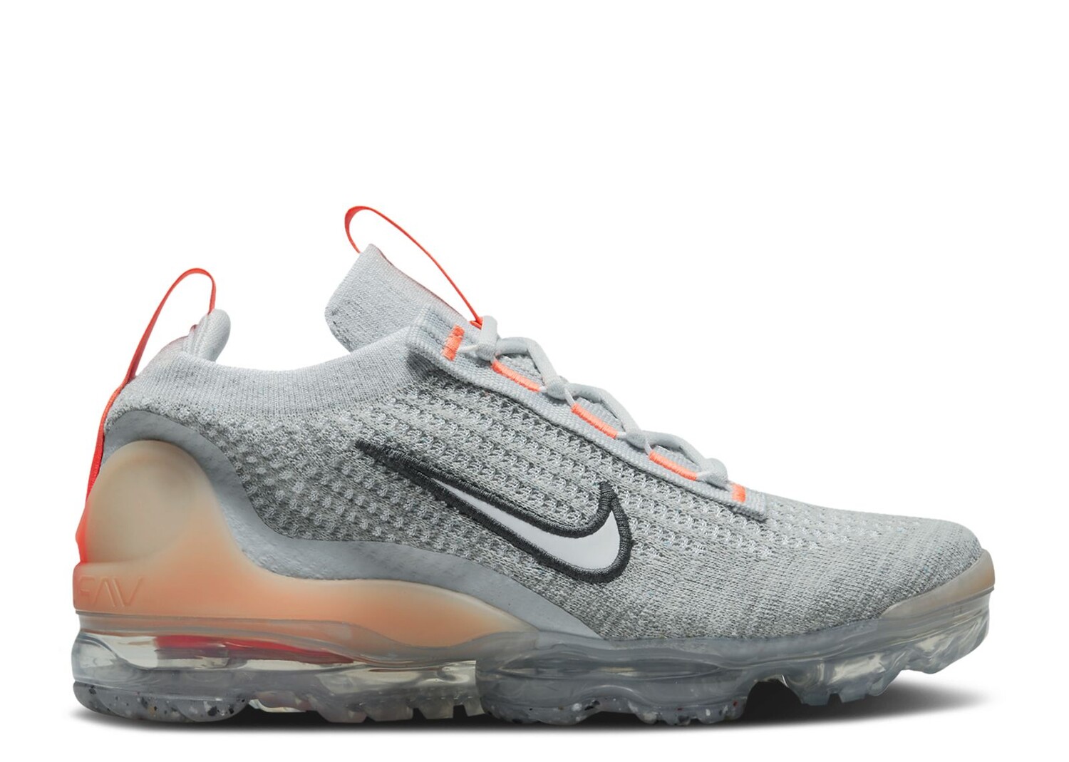 

Кроссовки Nike Air Vapormax 2021 Flyknit Gs 'Grey Fog Bright Mango', серый