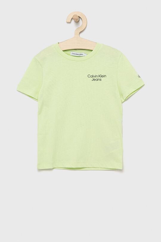 

Хлопковая футболка для детей Calvin Klein Jeans, зеленый