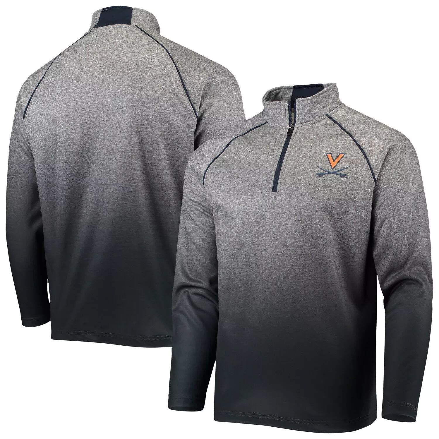 

Мужская серая куртка с застежкой-молнией Virginia Cavaliers Sitwell Raglan с четверть-молнией Colosseum, Серый