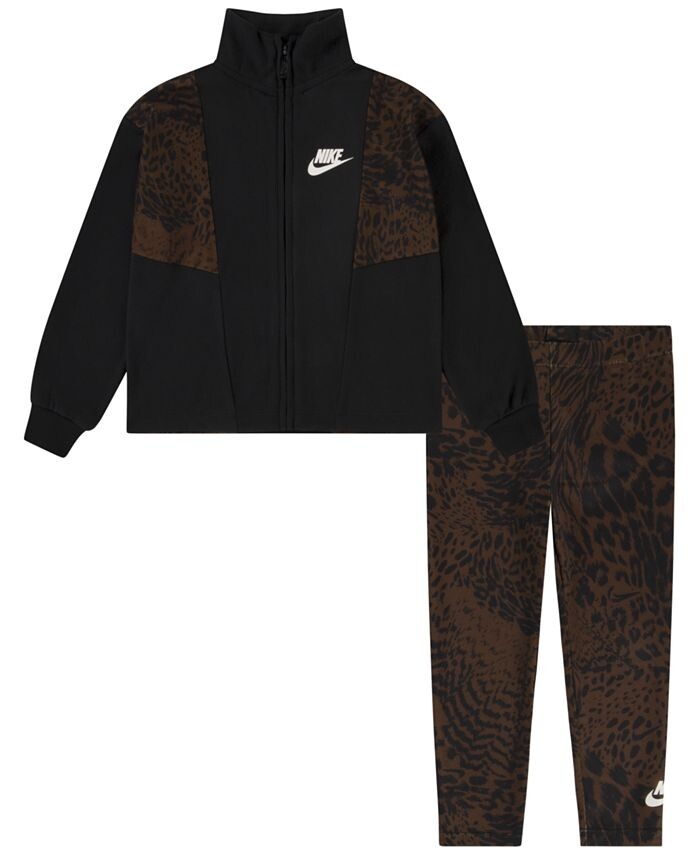 

Спортивная куртка и леггинсы Home Swoosh для девочек-подростков, комплект из 2 предметов Nike, мультиколор