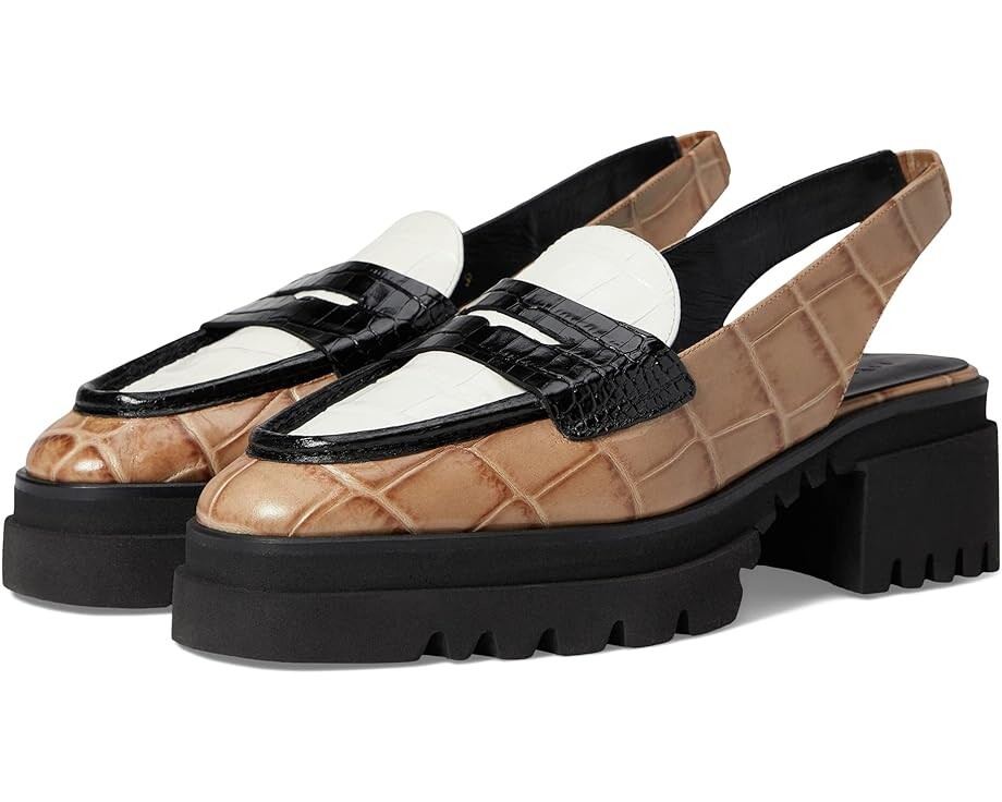 

Лоферы FREDA SALVADOR Bettie, цвет Khaki Croc Combo