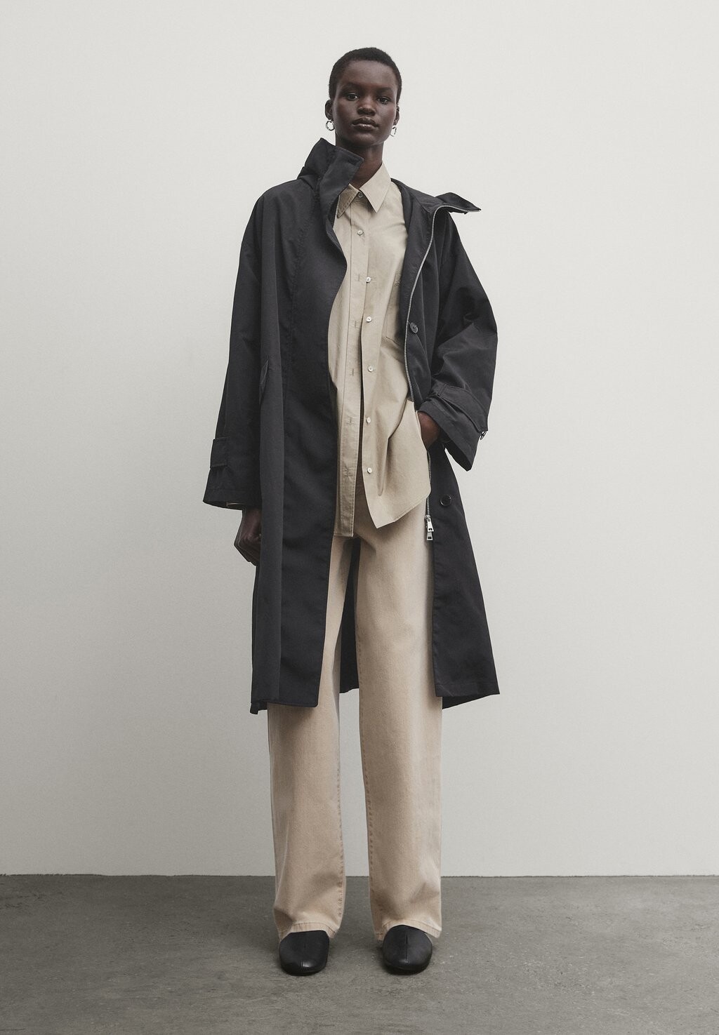 

Парка Massimo Dutti, черный