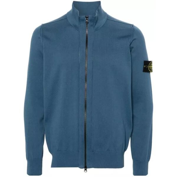 

Кардиган compass-badge zipped-up cardigan Stone Island, синий
