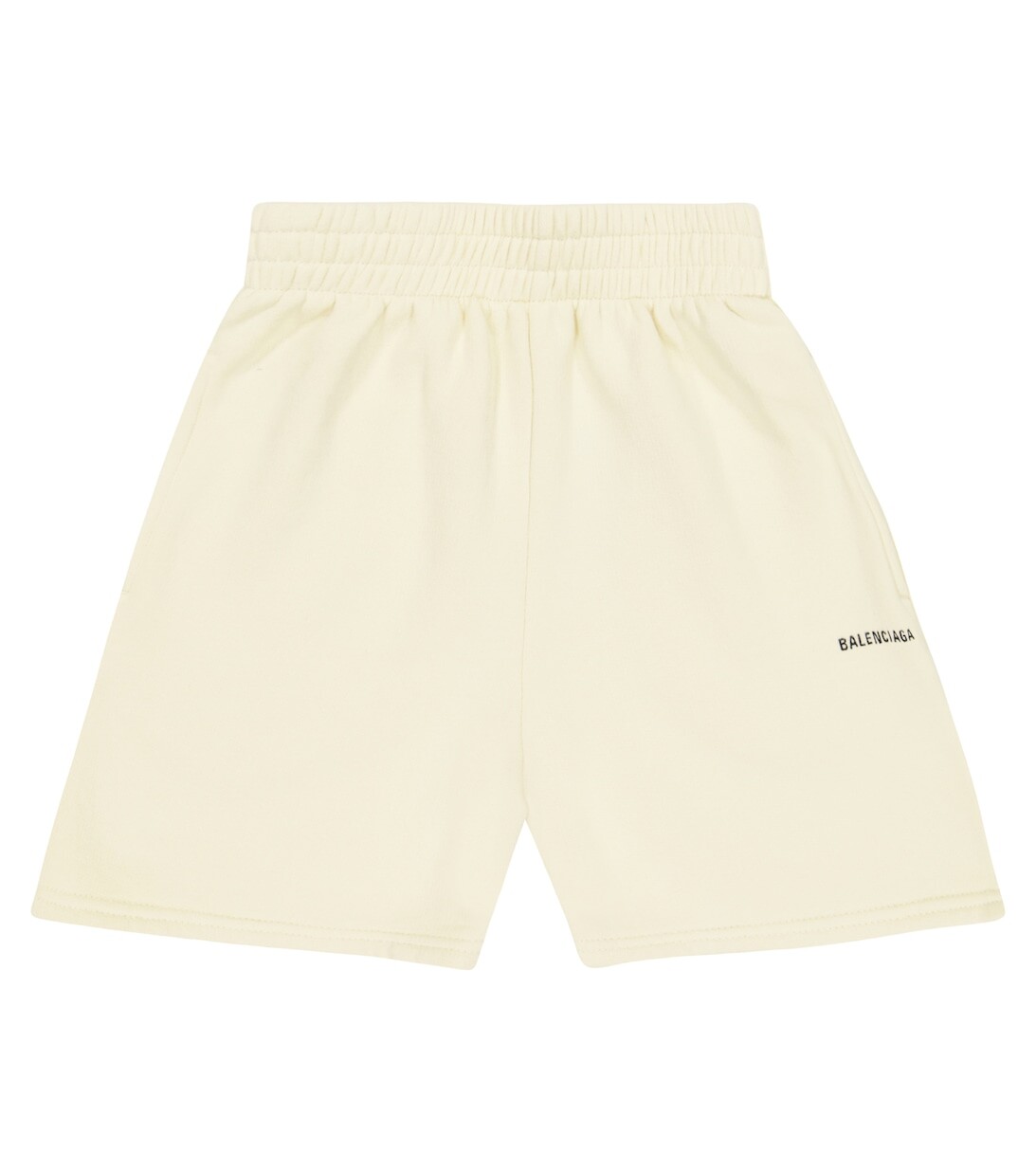 

Хлопковые шорты с логотипом Balenciaga Kids, желтый