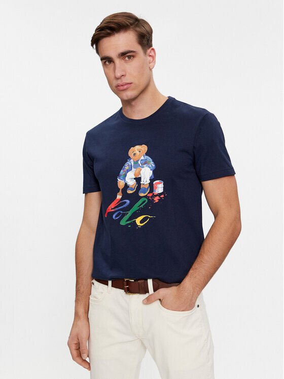 

Футболка узкого кроя Polo Ralph Lauren, синий
