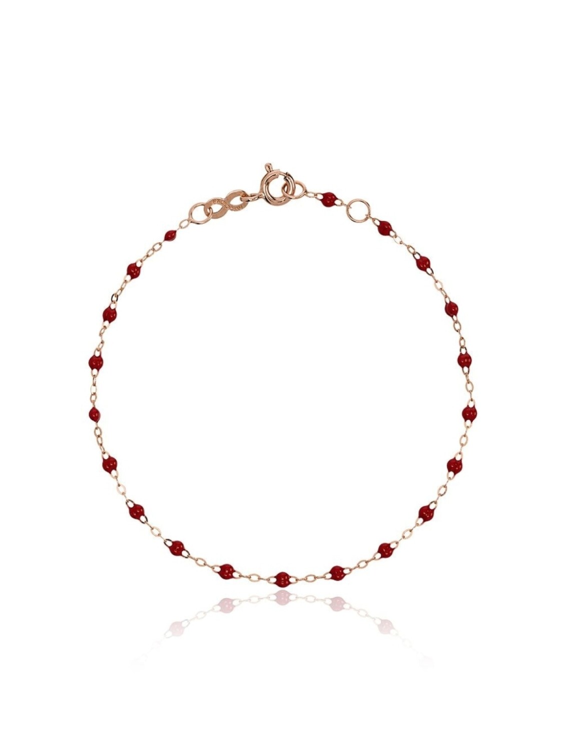 

Браслет Classic Gigi из розового золота с бусинами Gigi Clozeau, красный