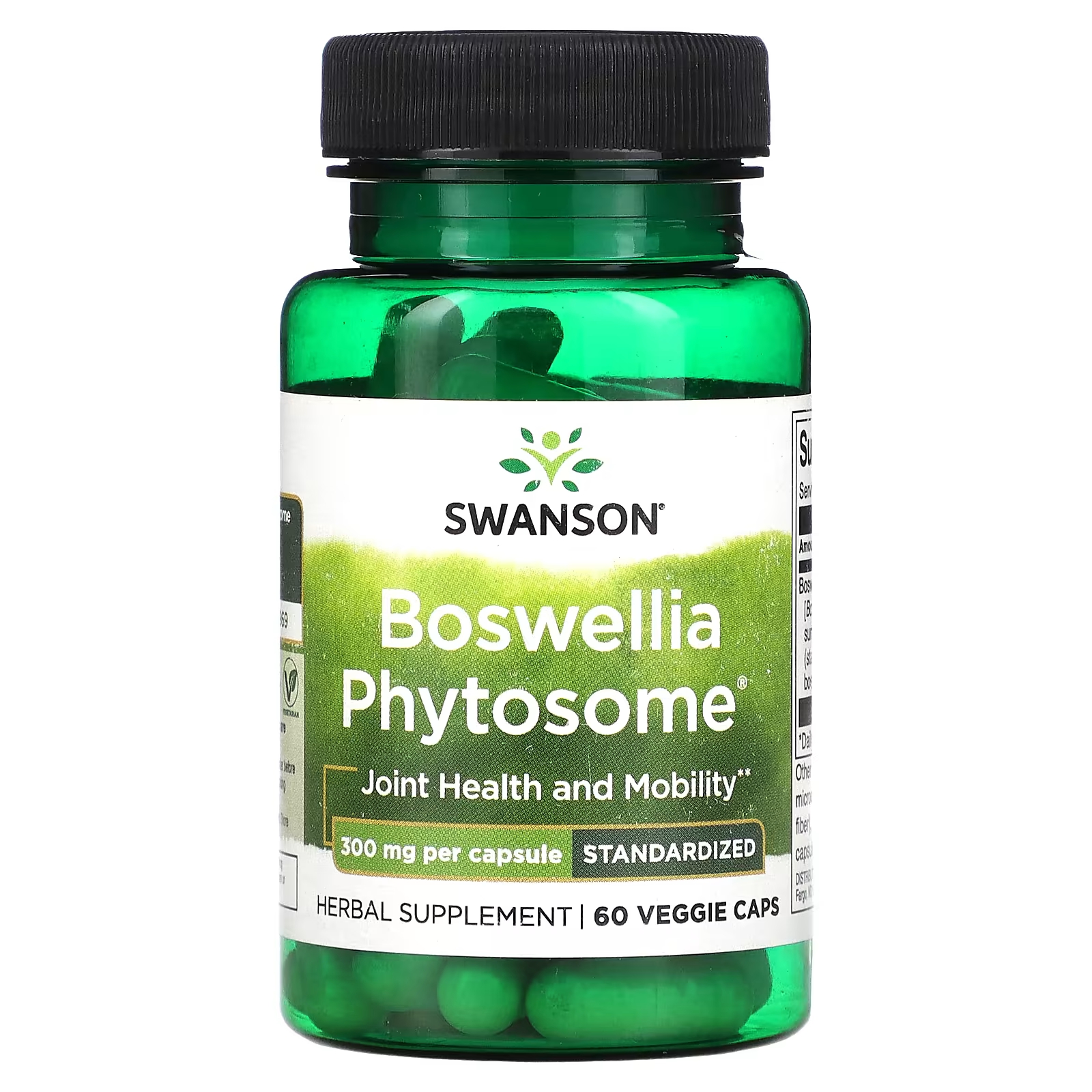 Фитосомы босвеллии Swanson 300 мг, 60 растительных капсул swanson nmn 300 мг 30 растительных капсул