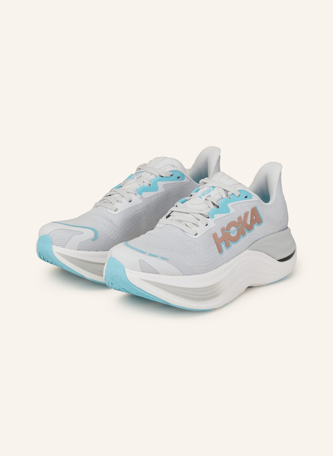 

Кроссовки skyward x HOKA, белый/неоновый бирюзовый