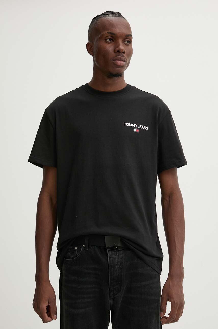 

Хлопковая футболка Tommy Jeans, черный