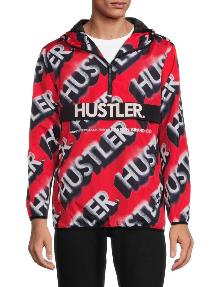 

Толстовка с принтом Hustler Reason, красный