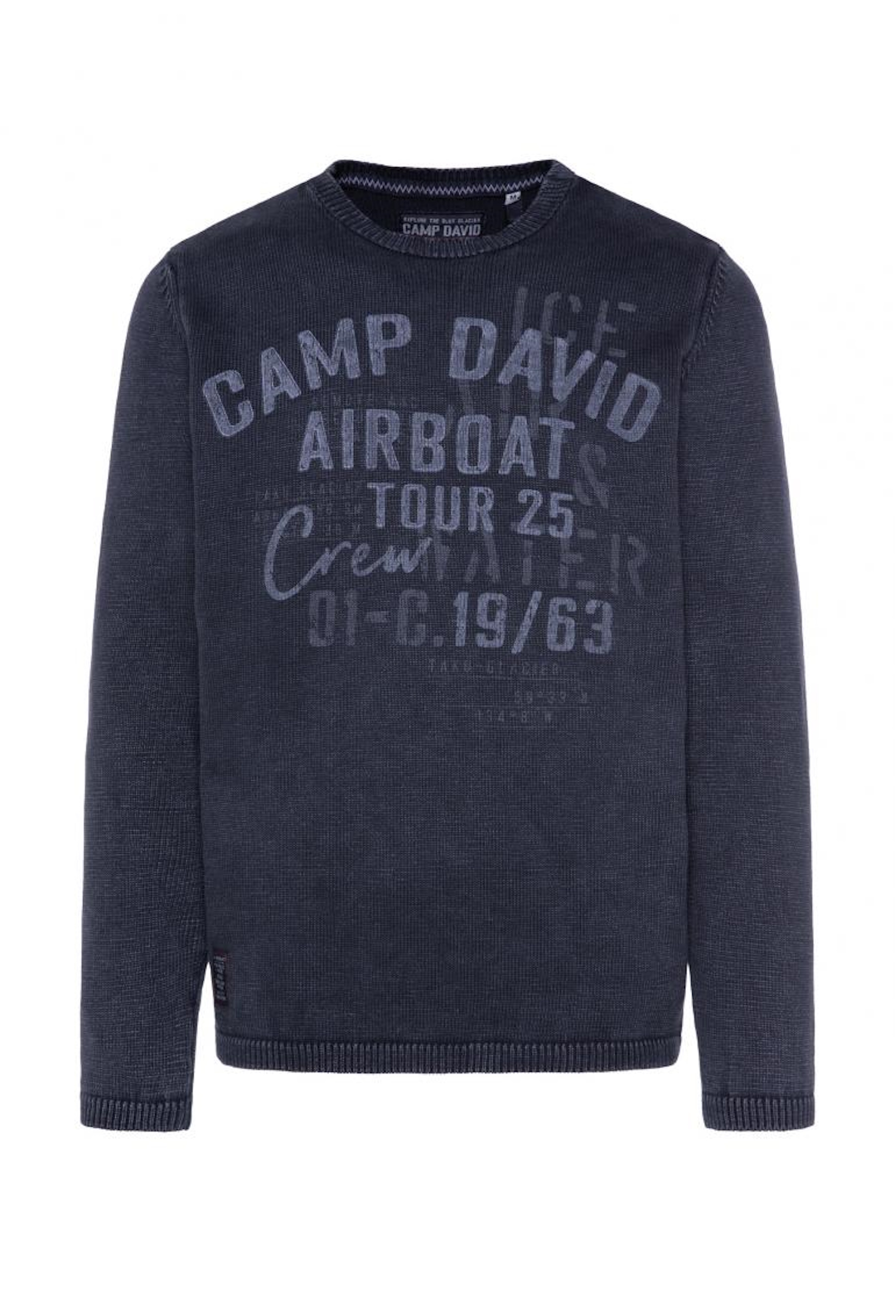 Пуловер CAMP DAVID Strick, синий