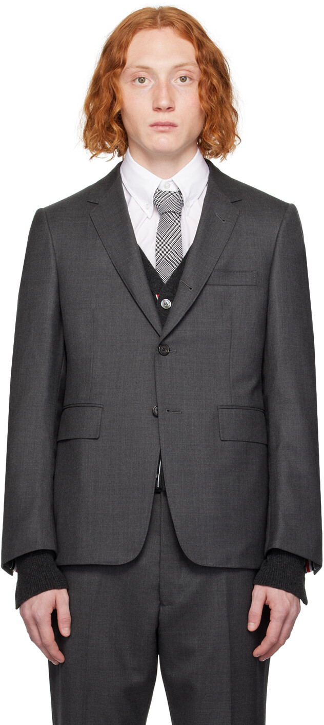 

Серый классический спортивный пиджак Thom Browne