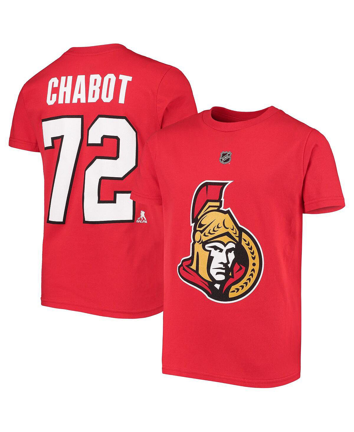Красная футболка Big Boys Thomas Chabot Ottawa Senators с именем и номером игрока Outerstuff