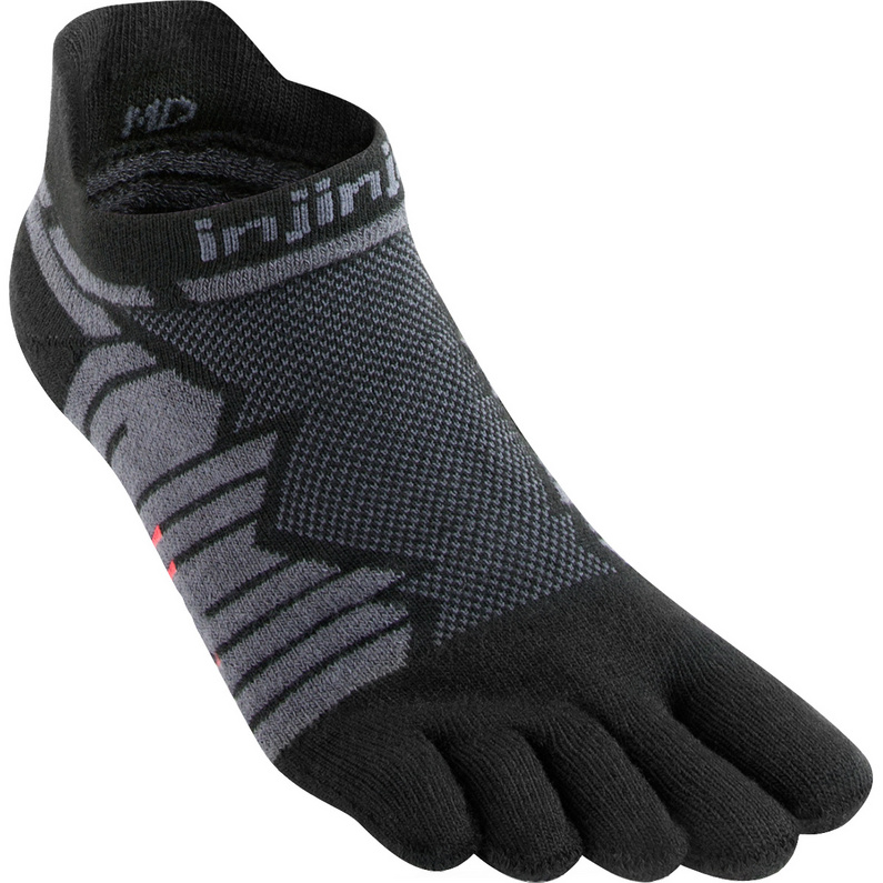 Носки Ultra Run No Show Injinji, черный носки тапочки для мужчин и женщин смешные короткие экипировочные с пятью пальцами спортивные для бега однотонные