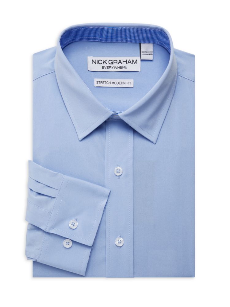 Эластичная классическая рубашка современного кроя Nick Graham, цвет Light Blue