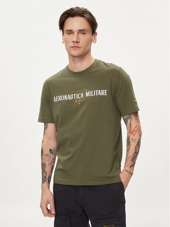 

Футболка стандартного кроя Aeronautica Militare, хаки