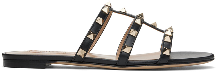 

Черные сандалии Rockstud Valentino Garavani