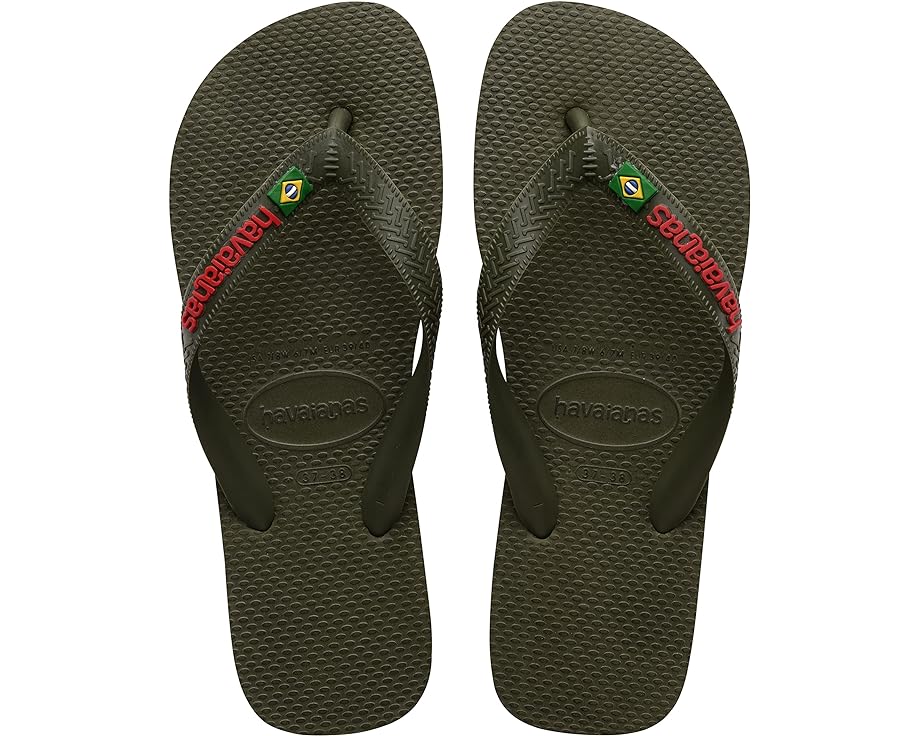 Сандалии Havaianas Brazil Logo Flip Flops, зеленый