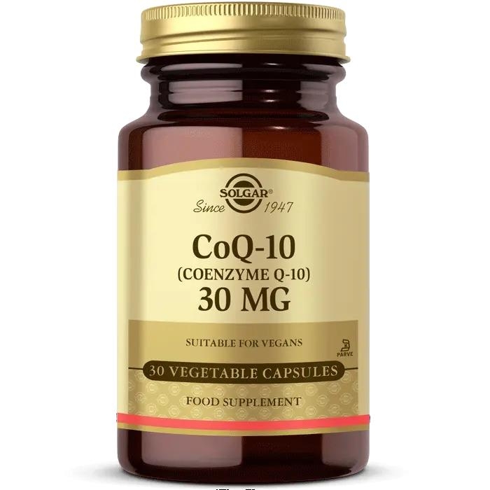 Solgar Коэнзим Q-10 30 мг 30 капсул solgar вегетарианский коэнзим q 10 200 мг 60 растительных капсул