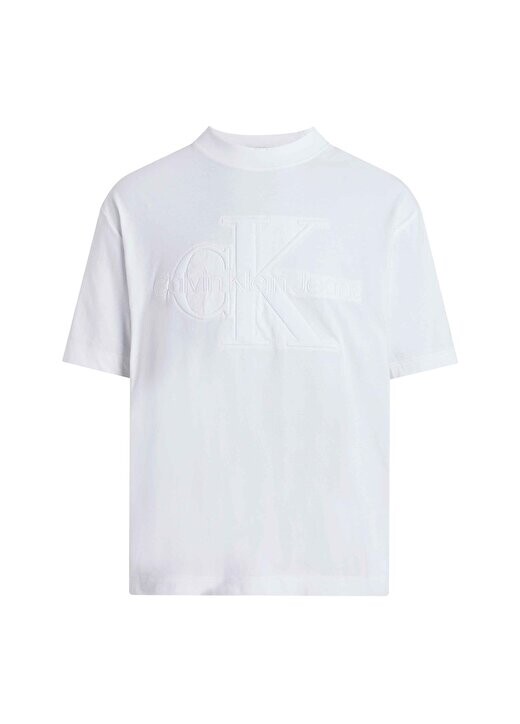 

Белая мужская футболка с принтом J30J325210YAF Calvin Klein Jeans, белый