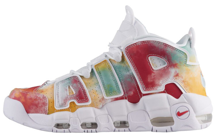 

Баскетбольные кроссовки унисекс Nike Air More Uptempo Vintage Amarillo/White/Speed Red/Neptune Green