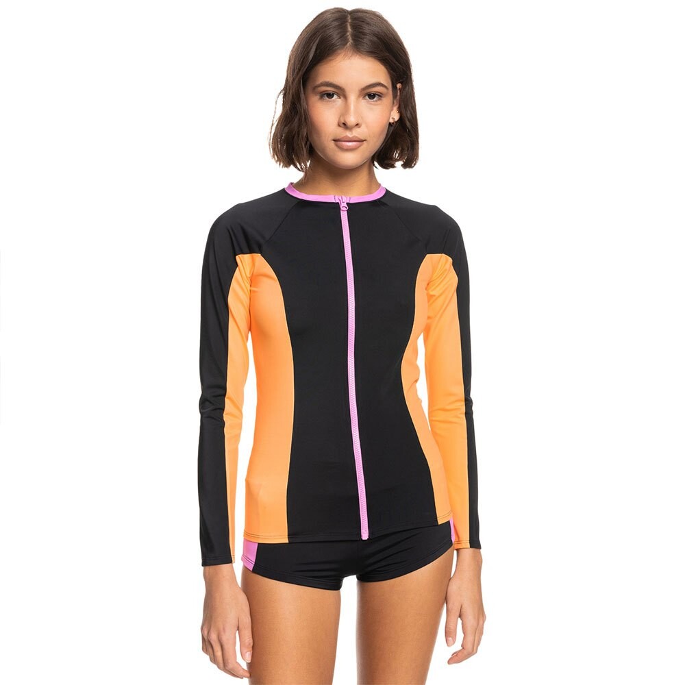 

Рашгард Roxy Active Long Sleeve Full Zip, оранжевый
