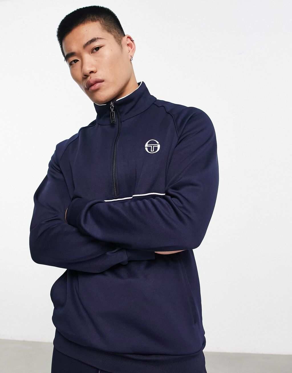 

Темно-синий свитшот с молнией 1/2 Sergio Tacchini Orion