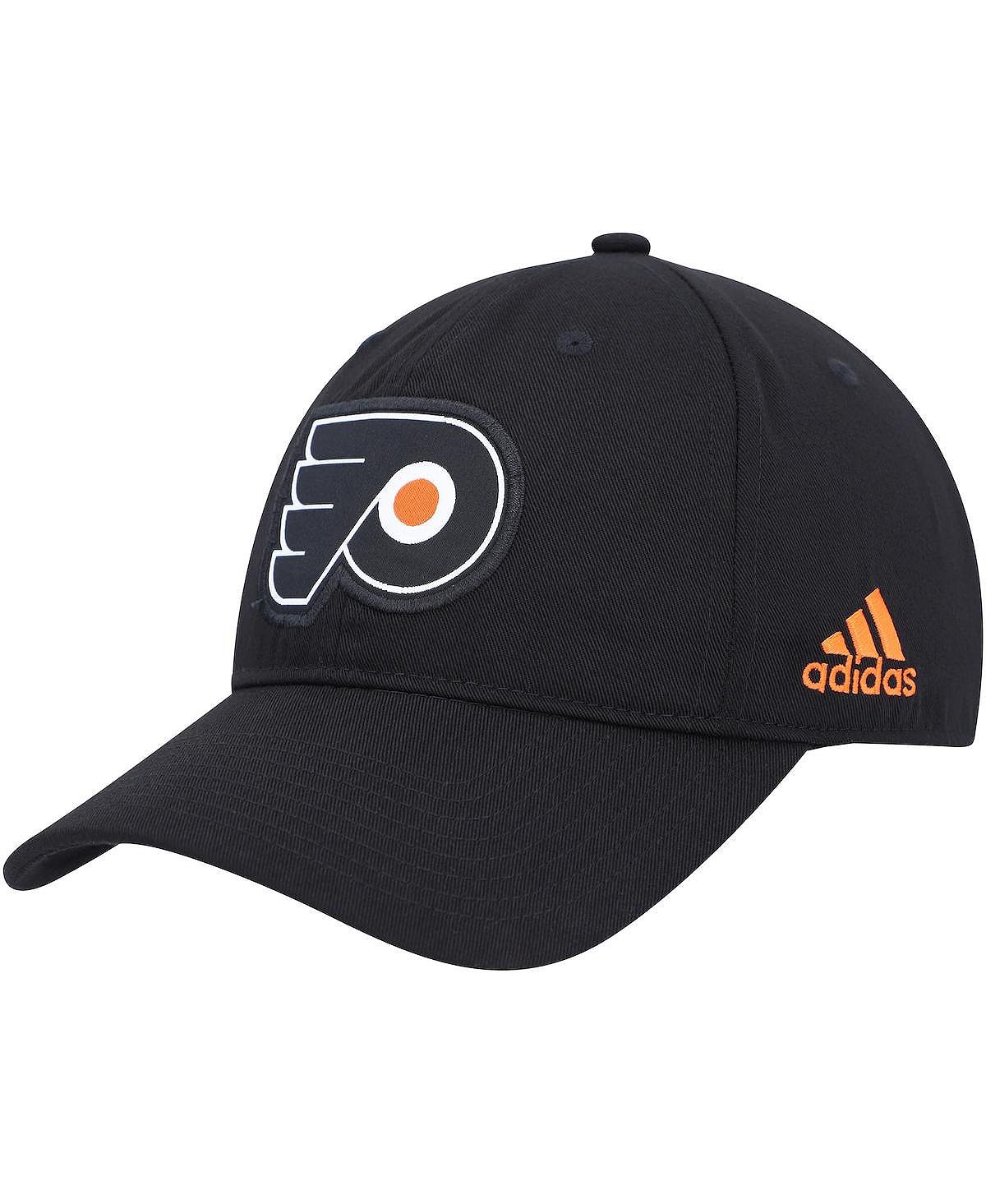 

Мужская черная регулируемая кепка с логотипом Philadelphia Flyers Primary adidas