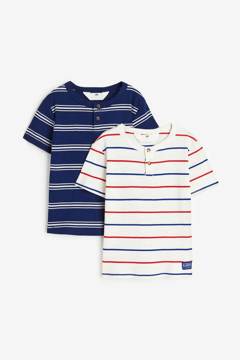 

Упаковка из 2 футболок на пуговицах H&M, белый