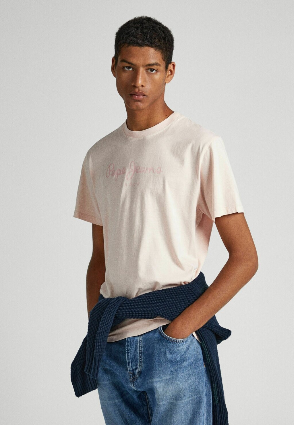 

Футболка с принтом Jayden Pepe Jeans, цвет spritzer pink
