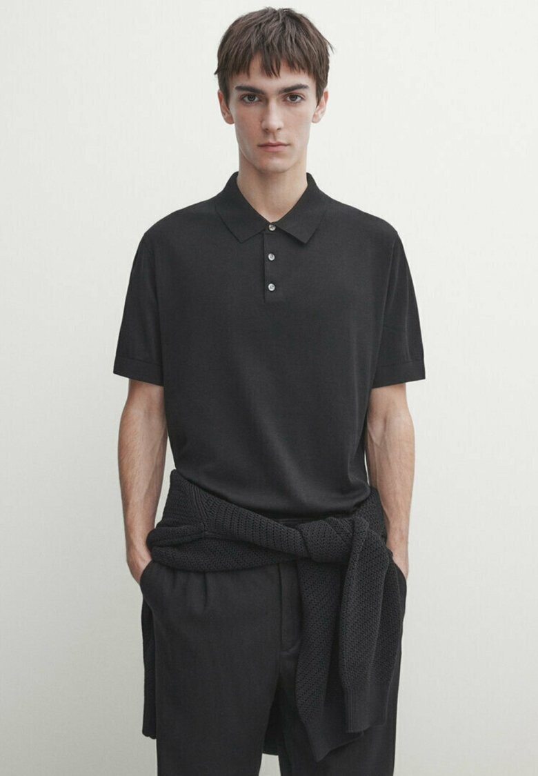 

Рубашка-поло Massimo Dutti, цвет black
