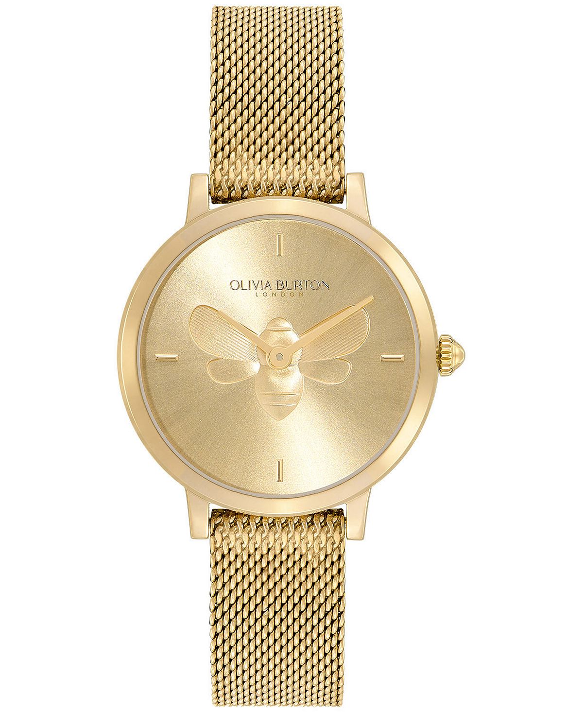 Женские ультратонкие часы Bee из золотистой стали, 28 мм Olivia Burton, золотой