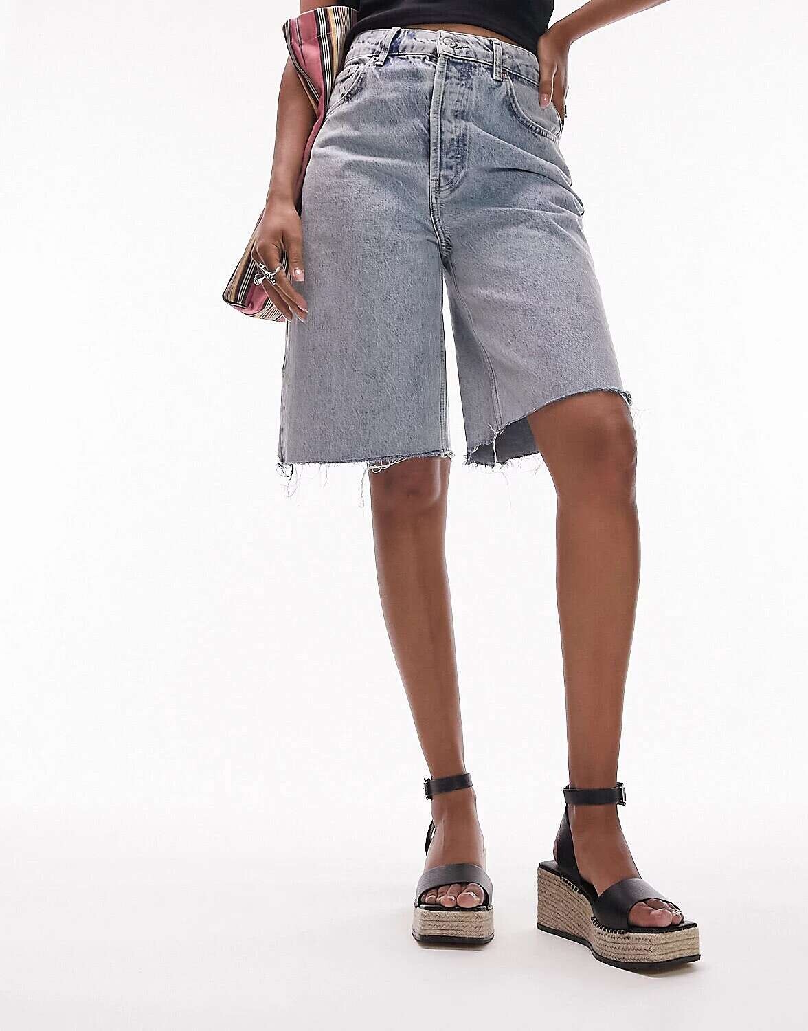 

Черные сандалии на платформе Topshop Wide Fit Jessie
