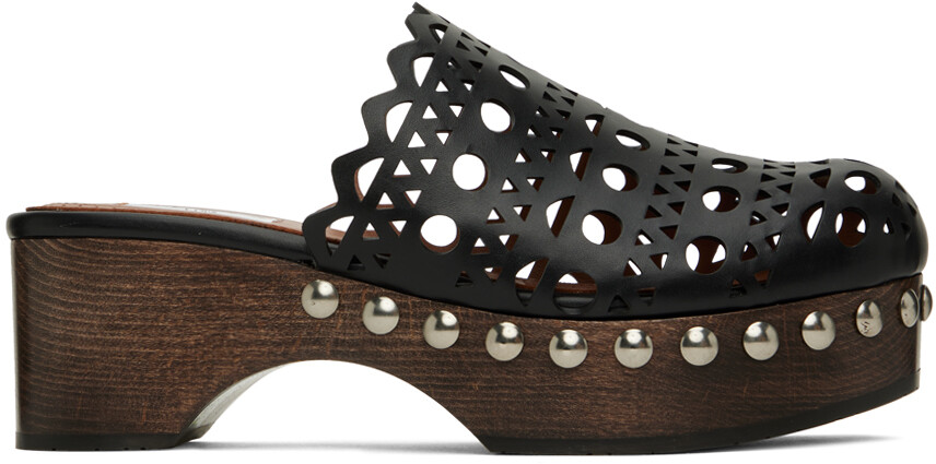 

Черные венские сабо Alaïa