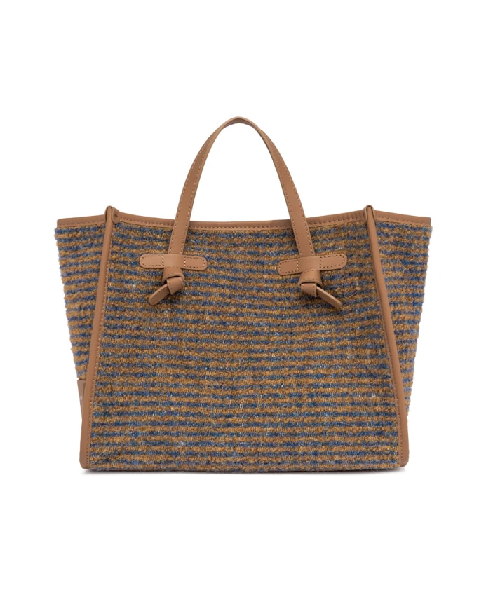 

Полосатая сумочка Marcella с кожаными ручками Gianni Chiarini, коричневый