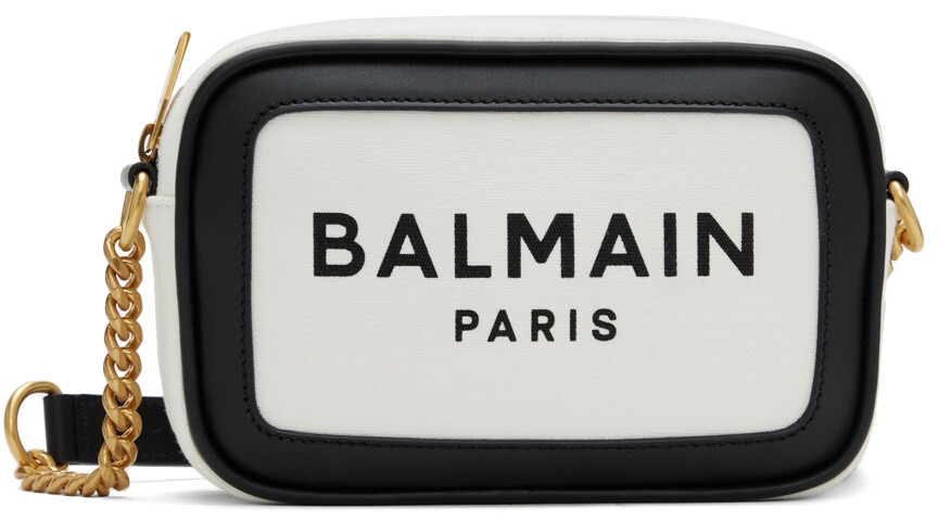 

Белая сумка через плечо с фотокамерой B-Army Balmain
