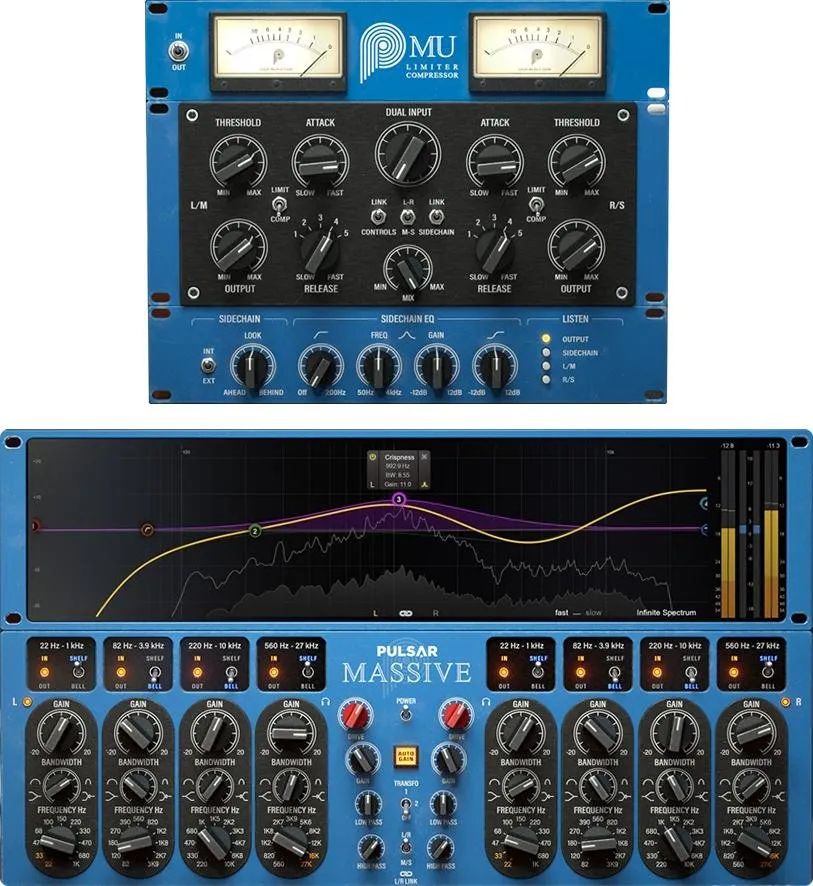 

Комплект Pulsar Audio Massive и Mu Mastering EQ и компрессора